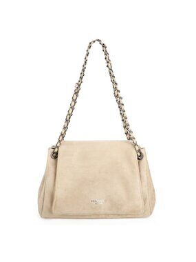 Slouchy Faux Suede Shoulder Bag, Ruched Designer Crossbody Handbag Purse